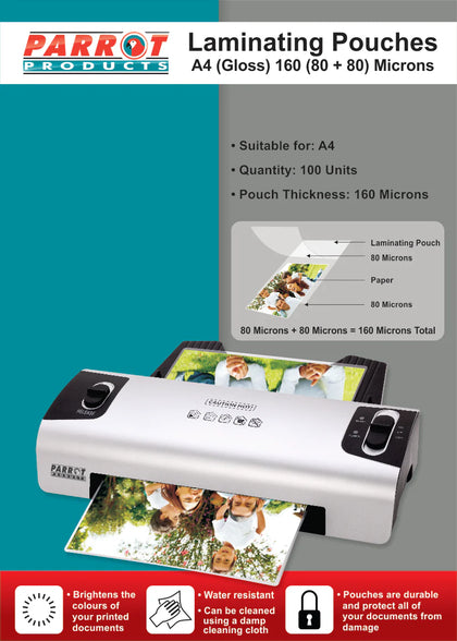Parrot LFA380 Laminating Pouches,A3 305x426,100sh,160mi