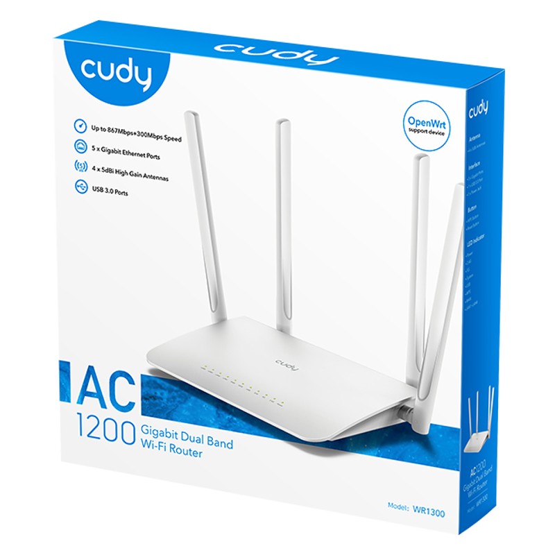 Cudy WR1300 Dual Band Wifi 5 Router – Zelpac I.T And Printer Cartridges